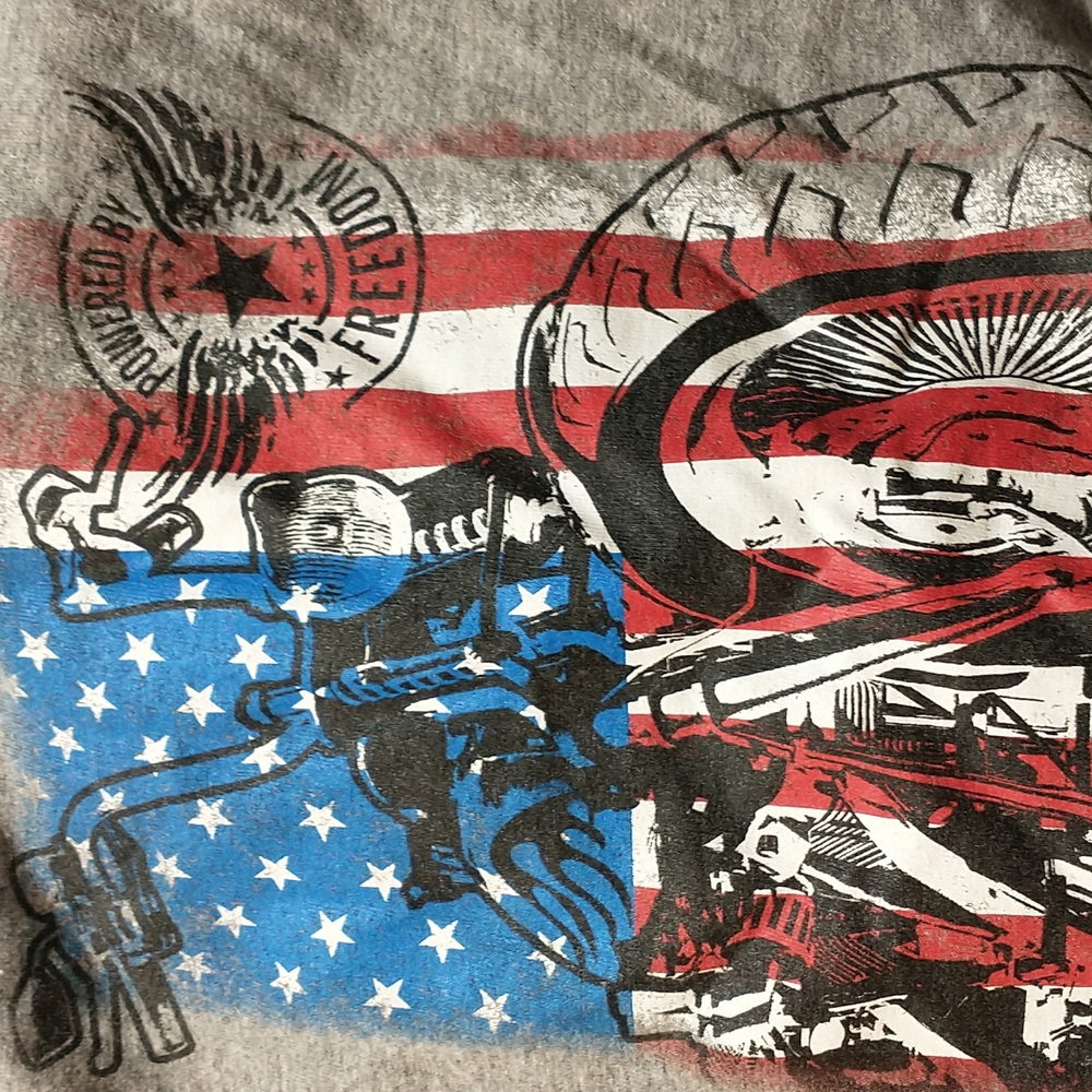 Motorcycle/Flag sleeveless tee